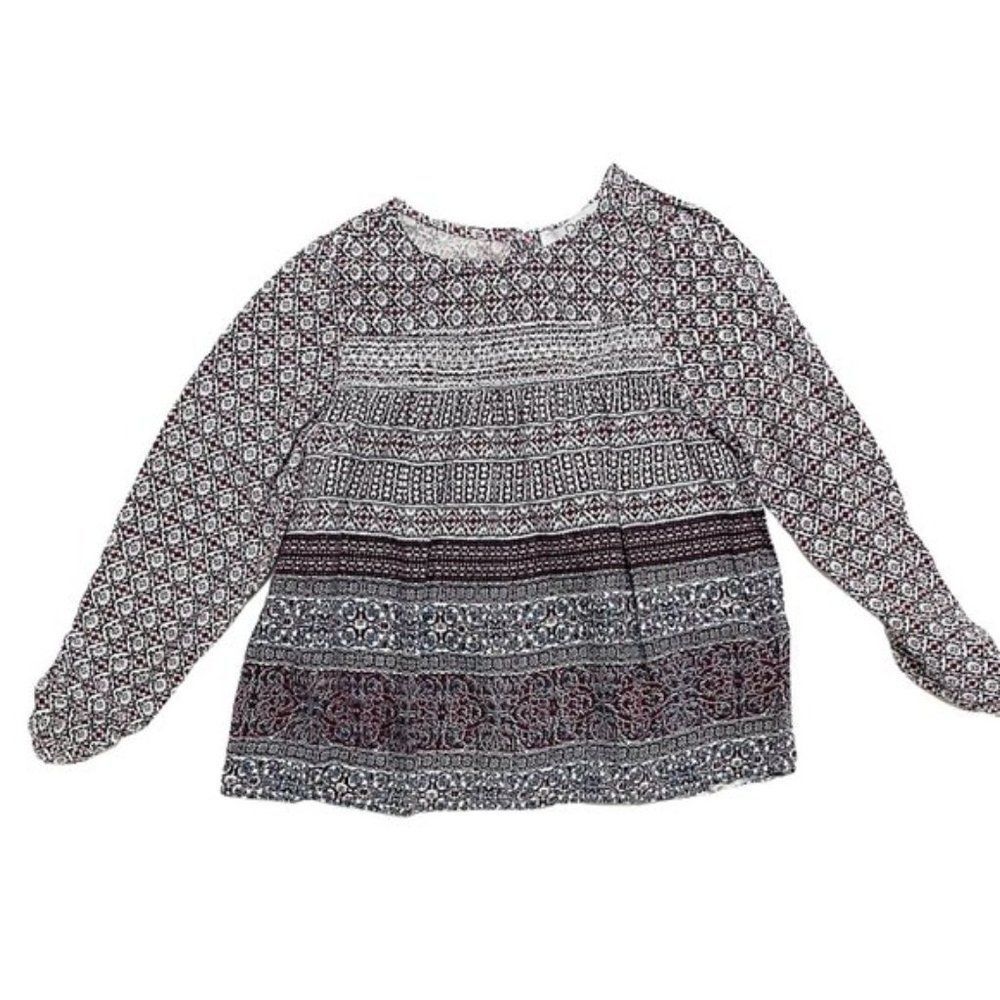 𝅺dex Boho Print Blouse